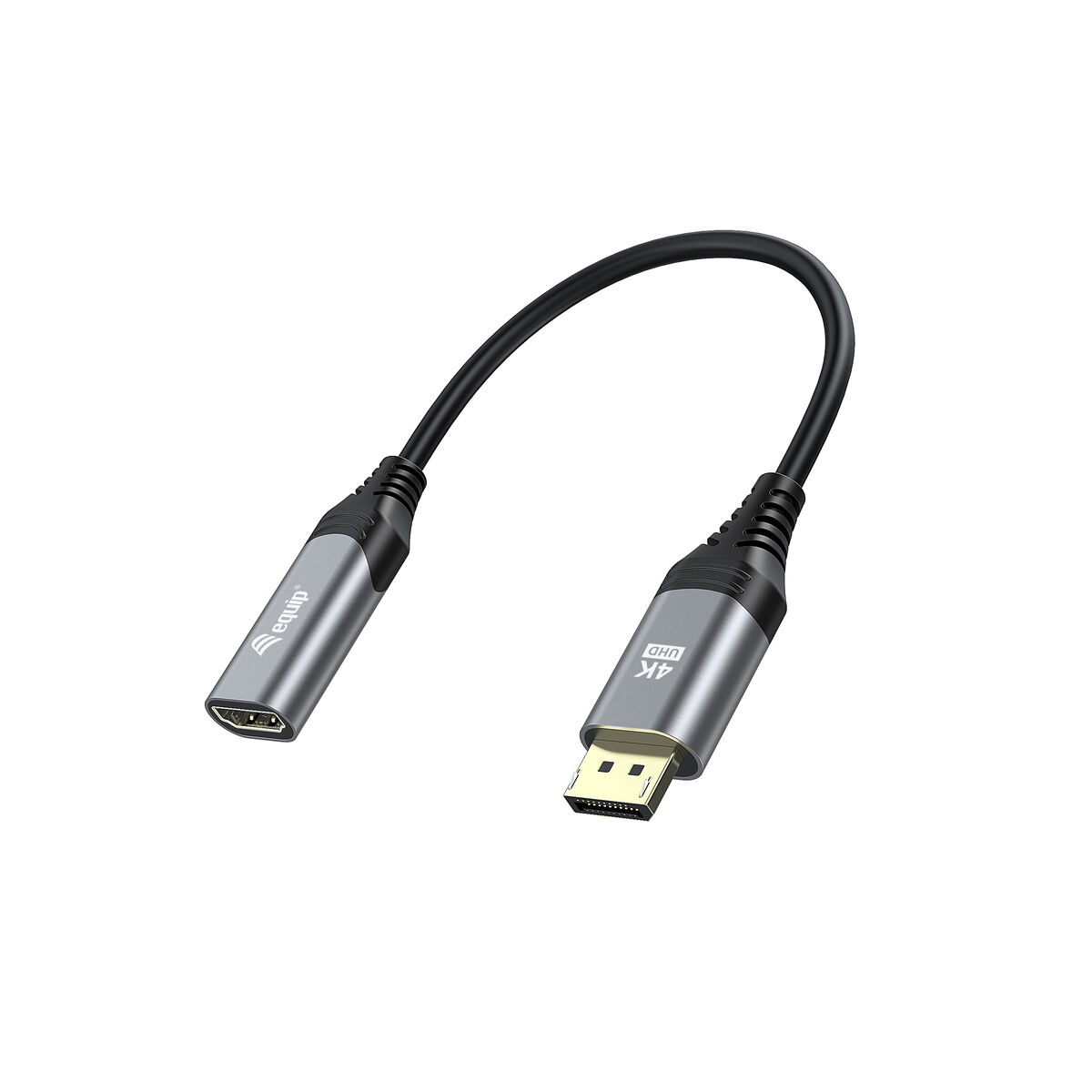 Adattatore DisplayPort con HDMI Equip 133445 Nero Dorato 15 cm