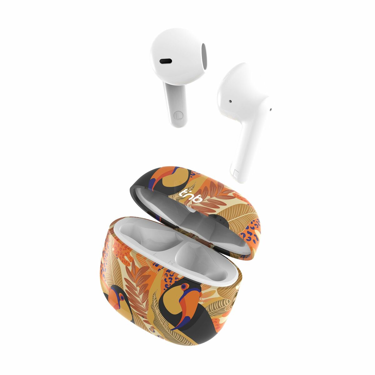 Auricolari Wireless con Custodia di Ricarica T'NB TOUCAN Giallo Arancio