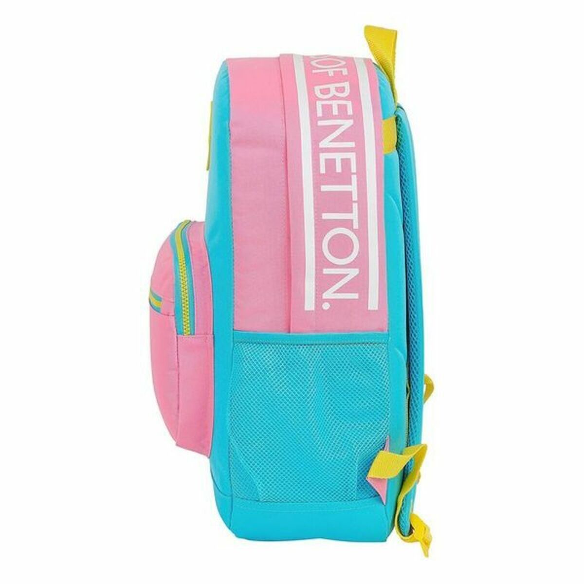 Zaino per Portatile Benetton Color Block 15,6'' Giallo Rosa Turchese