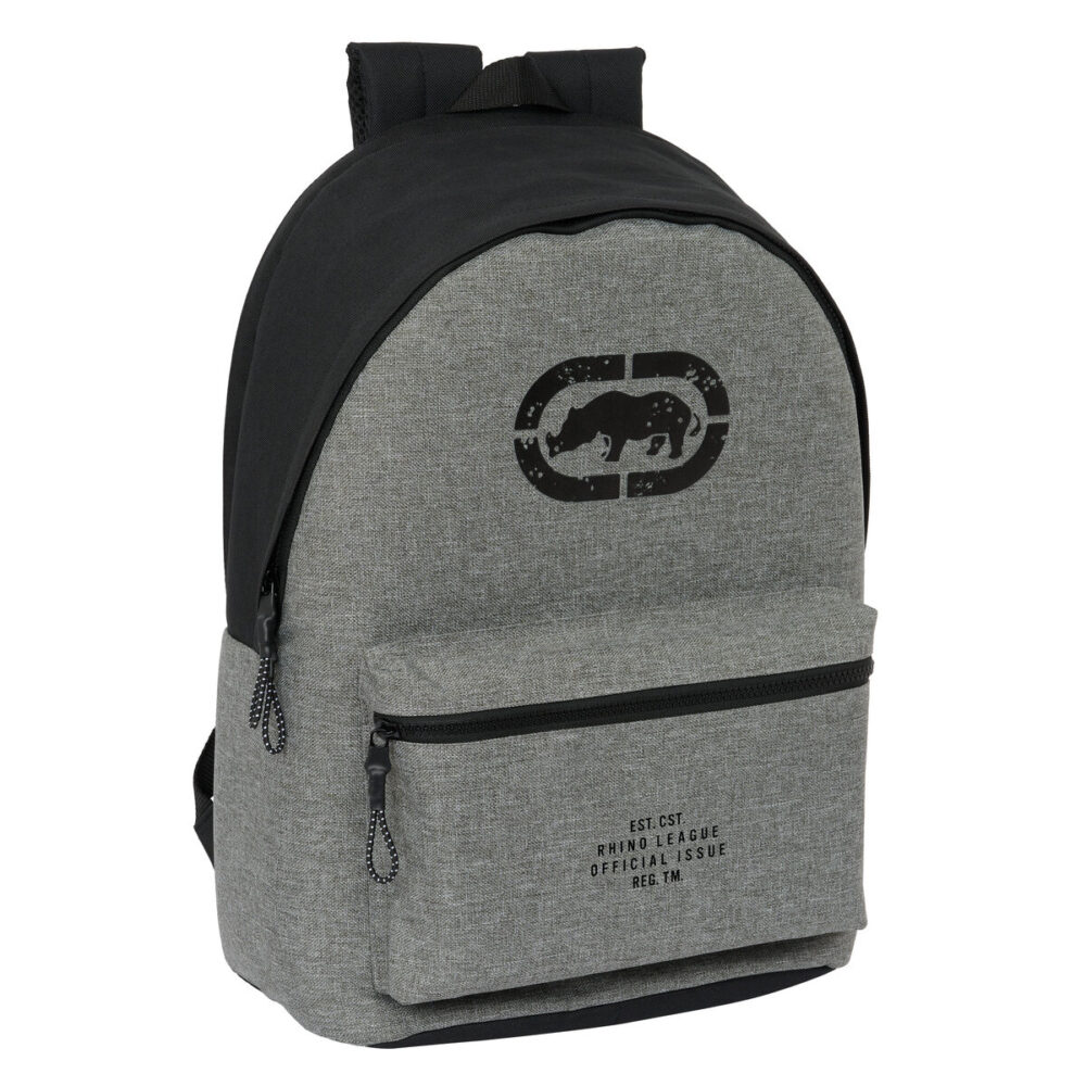 Zaino per Portatile Ecko Unltd. Rhino Nero Grigio 31 x 44 x 18 cm