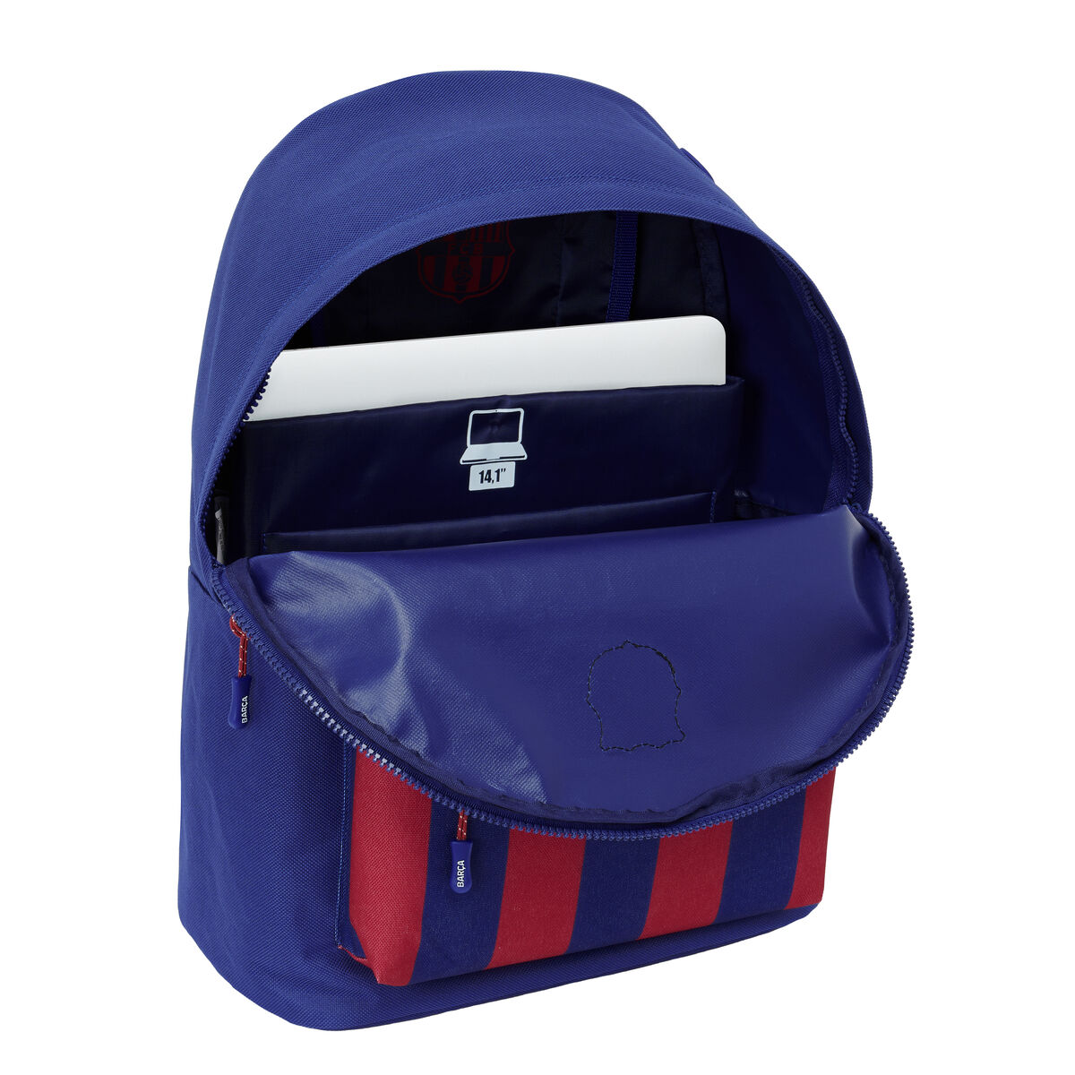 Zaino per Portatile F.C. Barcelona 24/25 Rosso Granato Blu Marino 31 x 41 x 16 cm 14,1"