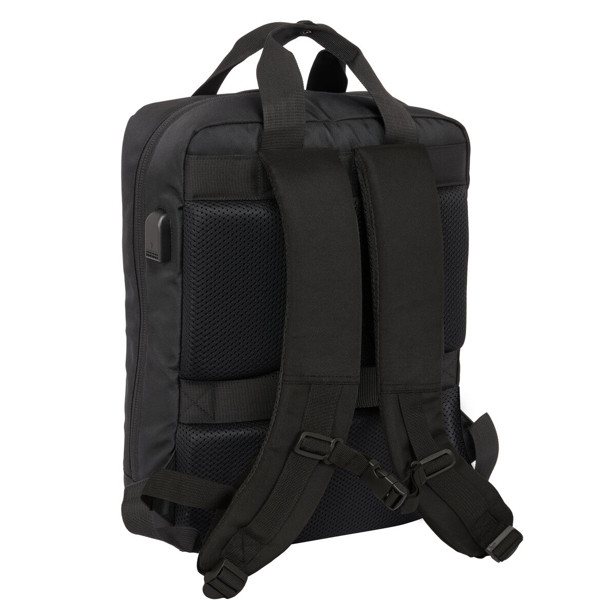Zaino per Portatile Real Madrid C.F. Premium Nero 29 x 39 x 11 cm 13,3"