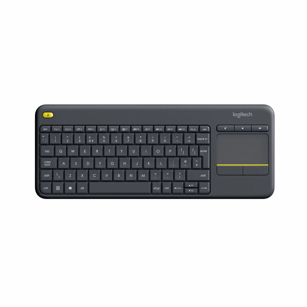 Tastiera Logitech K400 Plus Tv Nero Qwerty in Spagnolo QWERTY