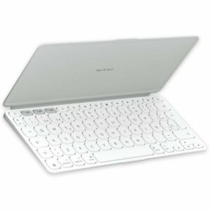 Tastiera Bluetooth Logitech 920-013011 Qwerty in Spagnolo Grigio Bianco/Grigio