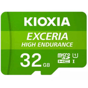 Scheda Di Memoria Micro SD con Adattatore Kioxia Exceria High Endurance Classe 10 UHS-I U3 Verde Capacità:64 GB