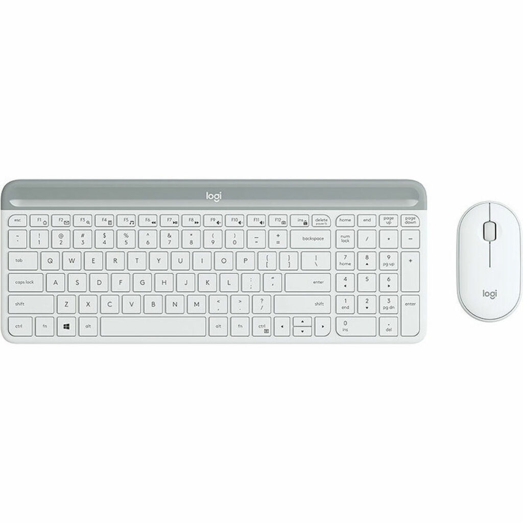 Tastiera e Mouse Logitech 920-009199 Bianco Spagnolo Qwerty in Spagnolo