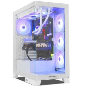 Case computer desktop ATX Nox-Xtreme NXHUMMERGLOCKWH Bianco