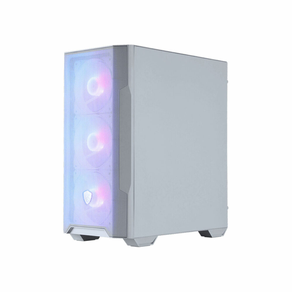 Case computer desktop ATX MSI MAG FORGE M100R WHITE Bianco Acciaio Vetro Temperato