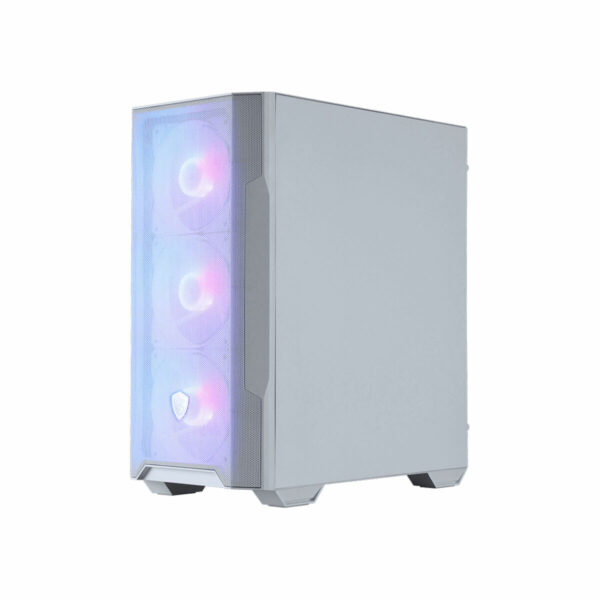 Case computer desktop ATX MSI MAG FORGE M100R WHITE Bianco Acciaio Vetro Temperato