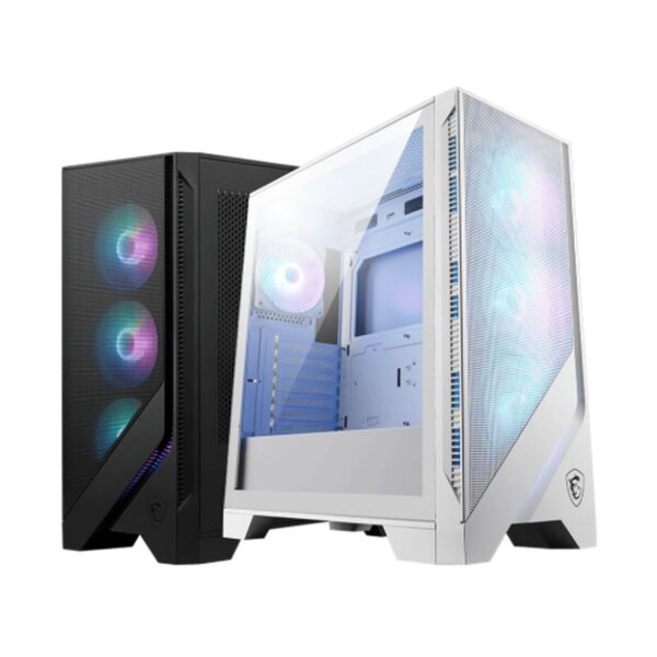 Case computer desktop ATX MSI MAG FORGE 320R WHITE AIRFLOW Bianco Nero