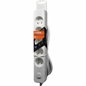 Multipresa 5 Prese con Interruttore QUARX (3 m)