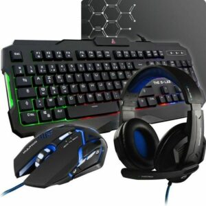 Tastiera e Mouse The G-Lab Combo Argon AZERTY Nero Francese AZERTY