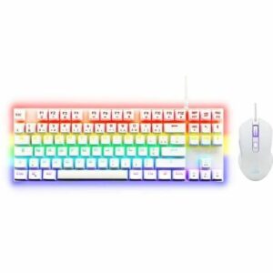 Tastiera e Mouse Gaming The G-Lab MERCURY W Bianco