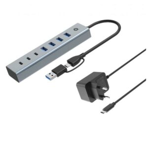 Hub USB 7 Porte Conceptronic HUBBIES20GP Argentato