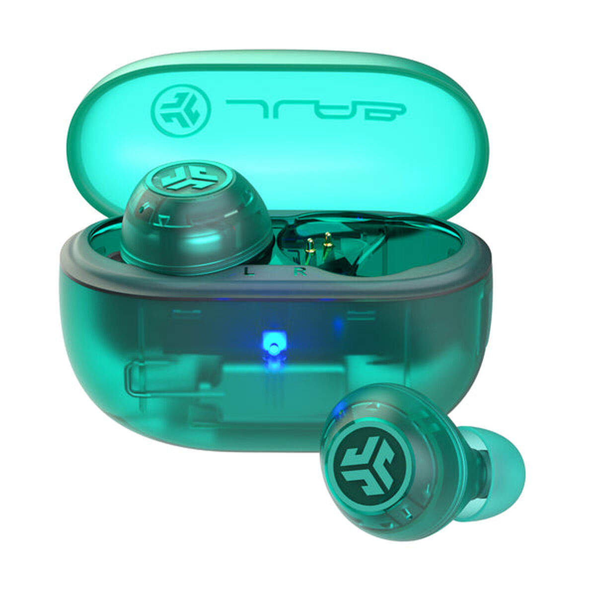 Auricolari Wireless con Custodia di Ricarica JLab IEUEBGOANCRTRATEL124 Turchese