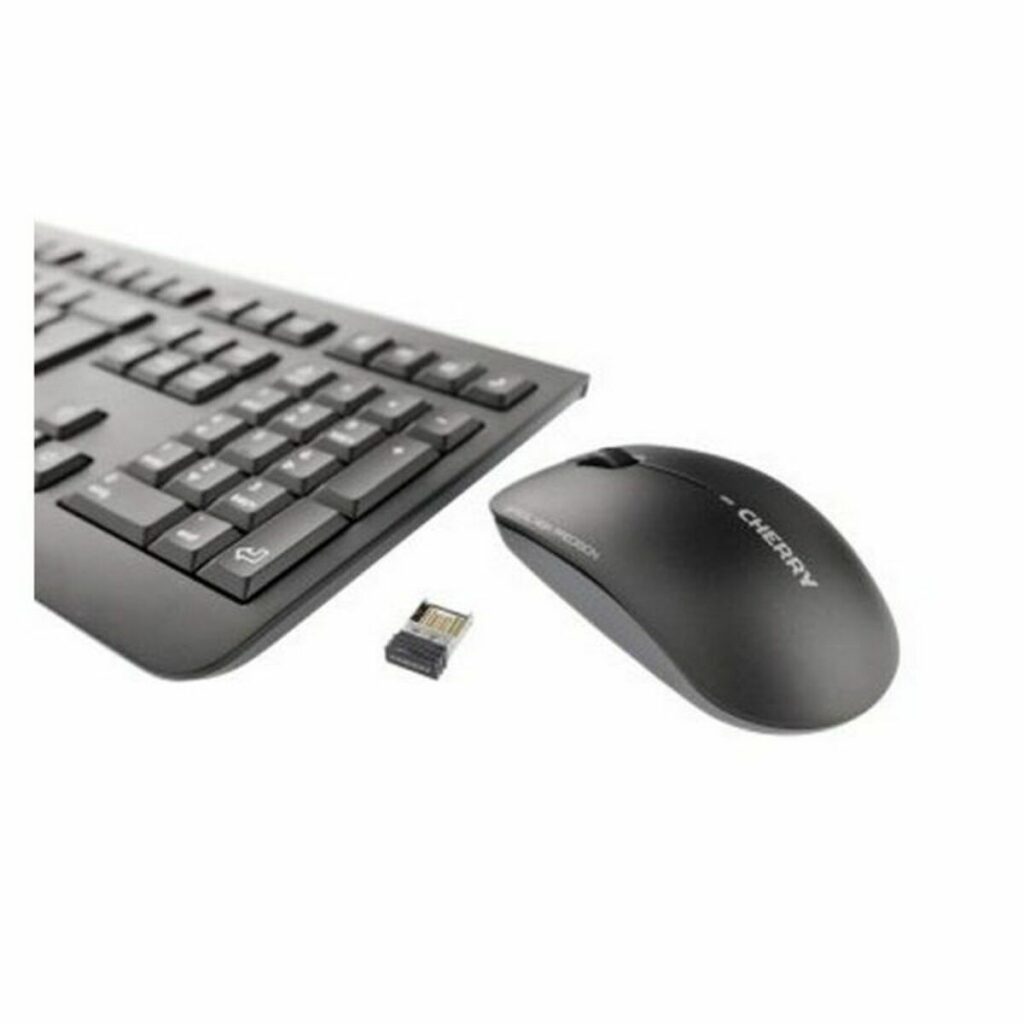 Tastiera e Mouse Wireless Cherry JD-0710ES-2 Nero Qwerty in Spagnolo