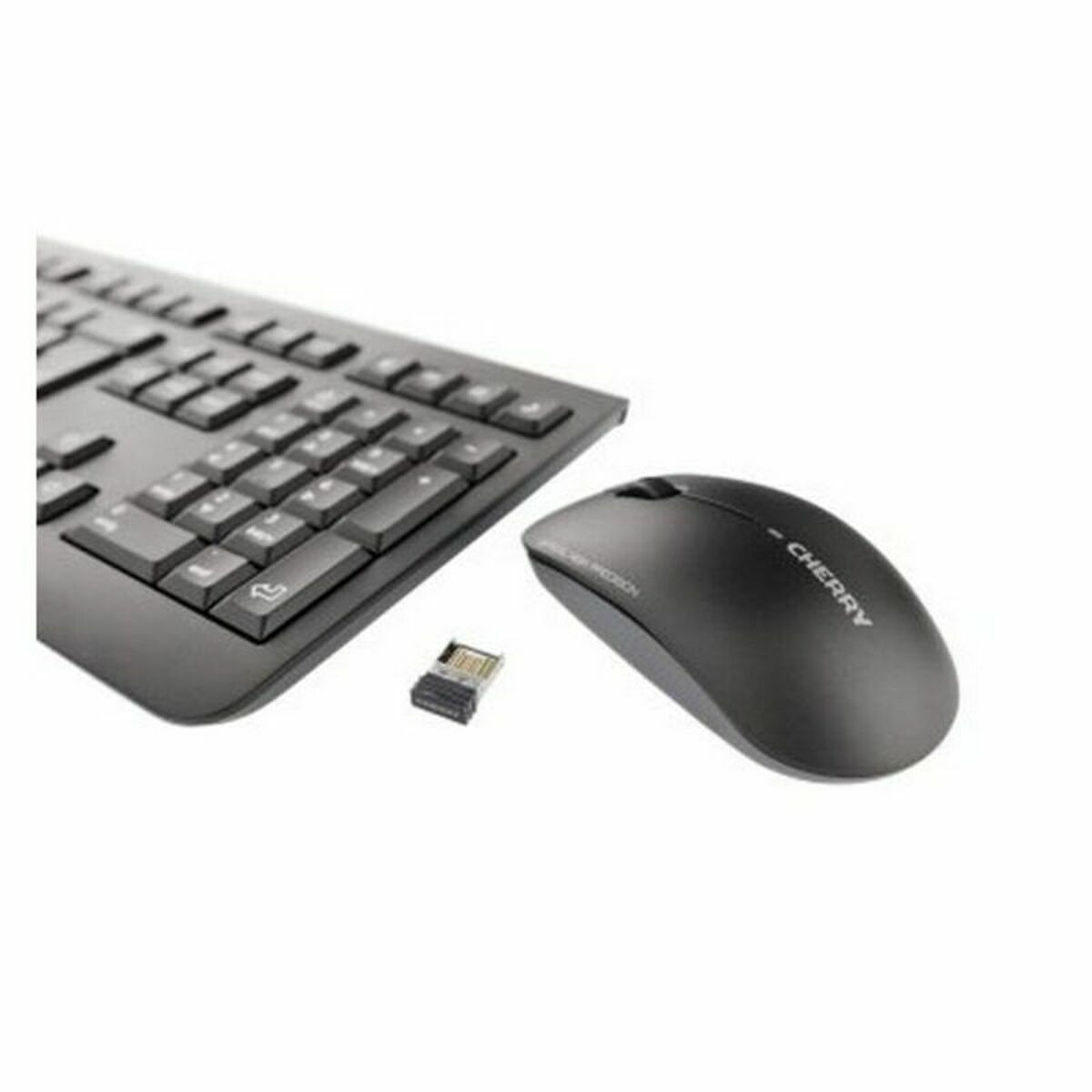 Tastiera e Mouse Wireless Cherry JD-0710ES-2 Nero Qwerty in Spagnolo
