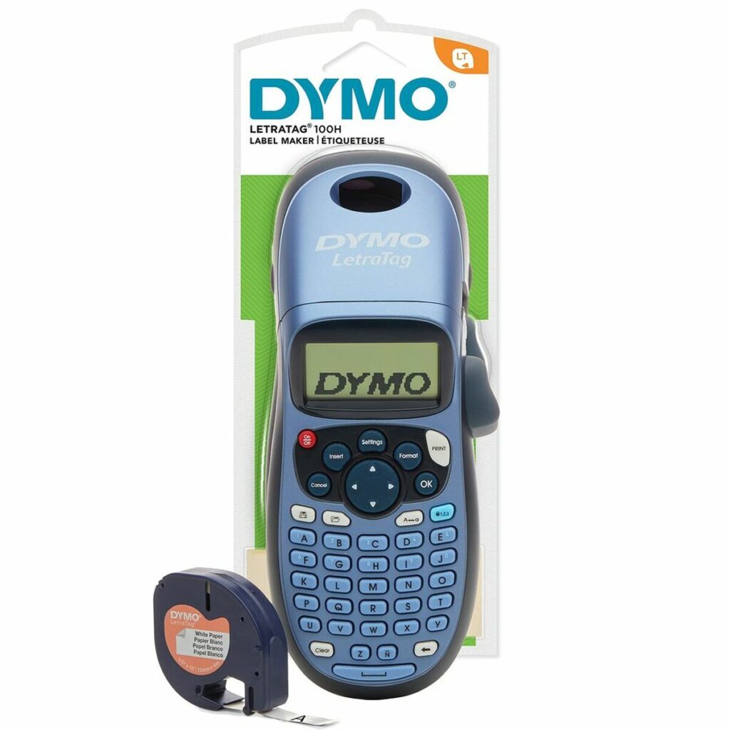 Etichettatrice Manuale Dymo LT-100H + Tape Azzurro
