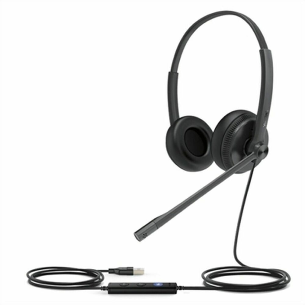 Auricolari con Microfono Yealink UH34 DUAL TEAMS Nero
