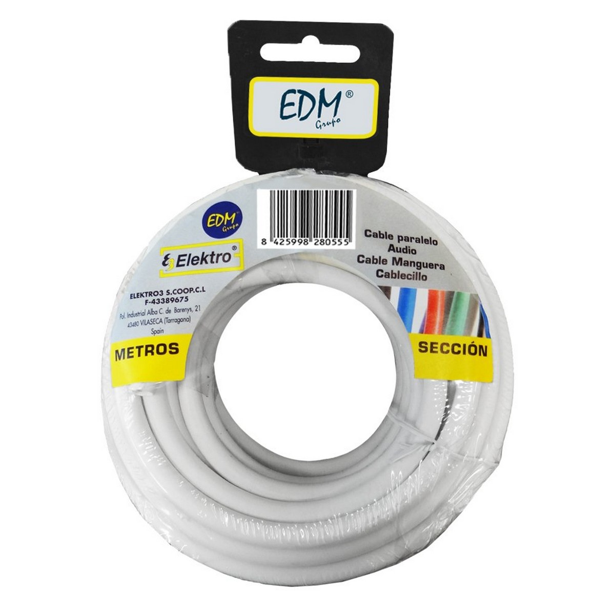 Cavo Coassiale Antenna TV EDM 28152 Bianco 10 m 3 x 2,5 mm