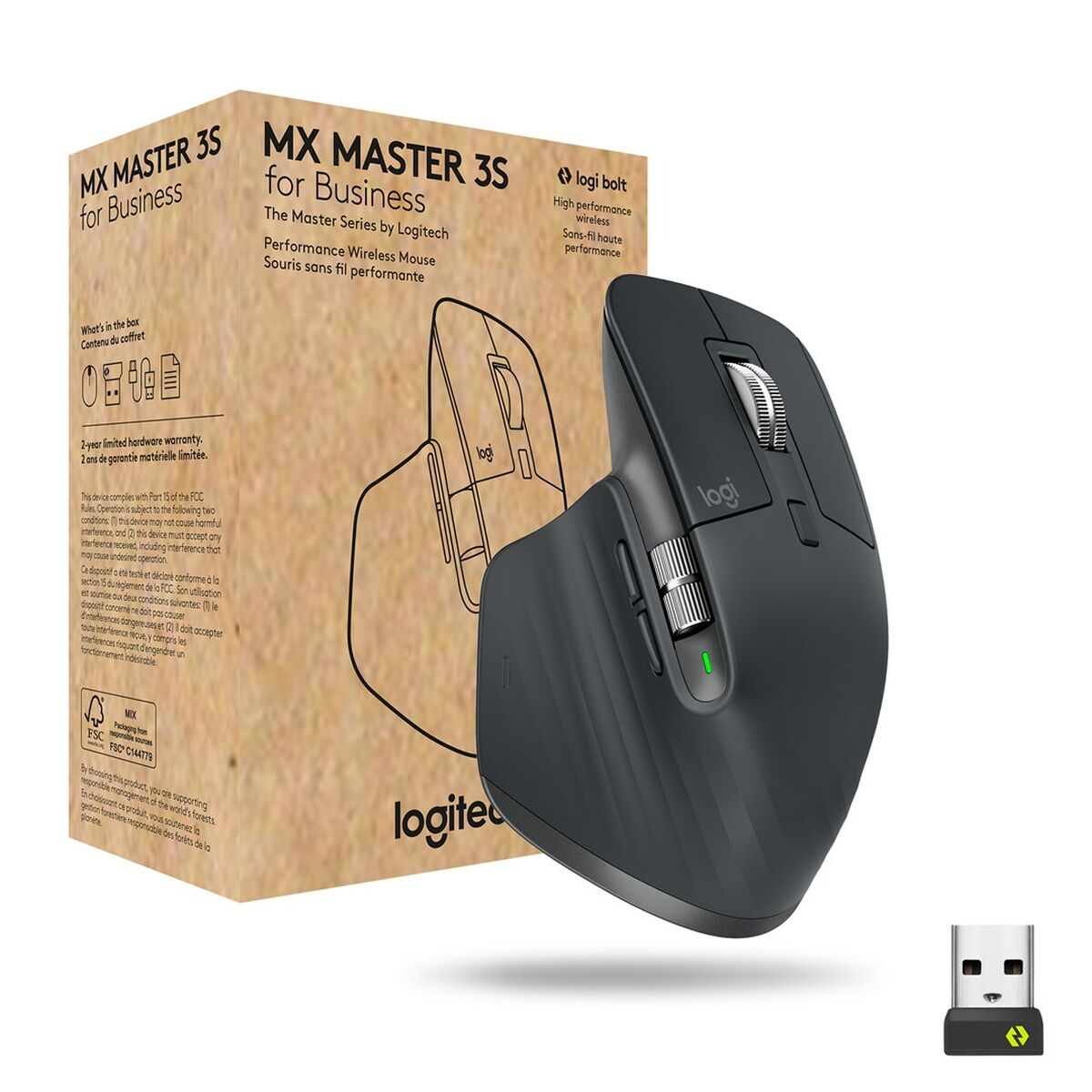 Mouse senza Fili Logitech MX Master 3s Grafite 8000 dpi