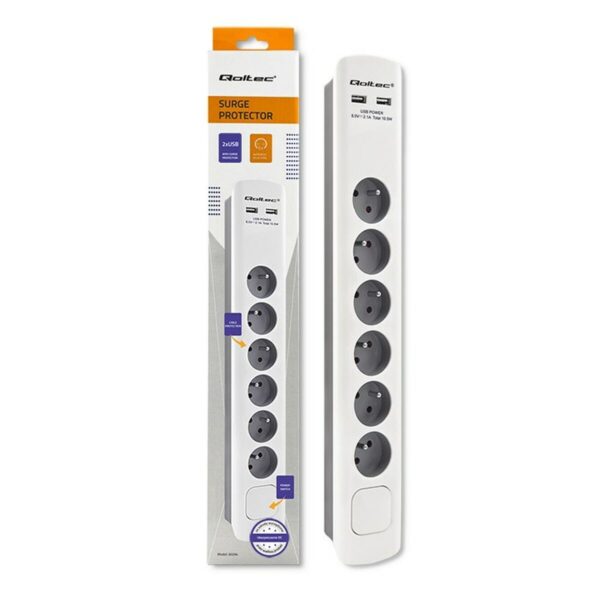 Multipresa 6 Prese con Interruttore Qoltec 50294 (1,8 m)