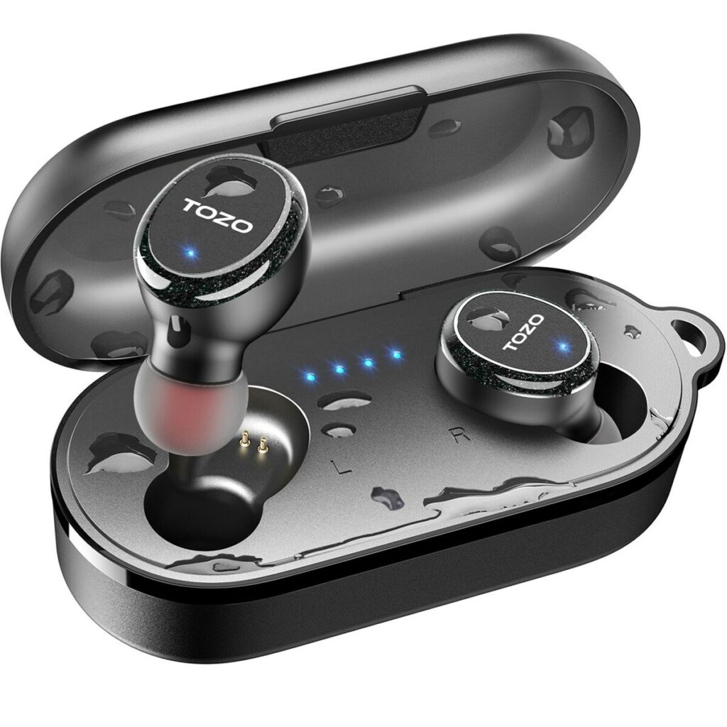 Auricolari Wireless con Custodia di Ricarica TOZO T10S Nero
