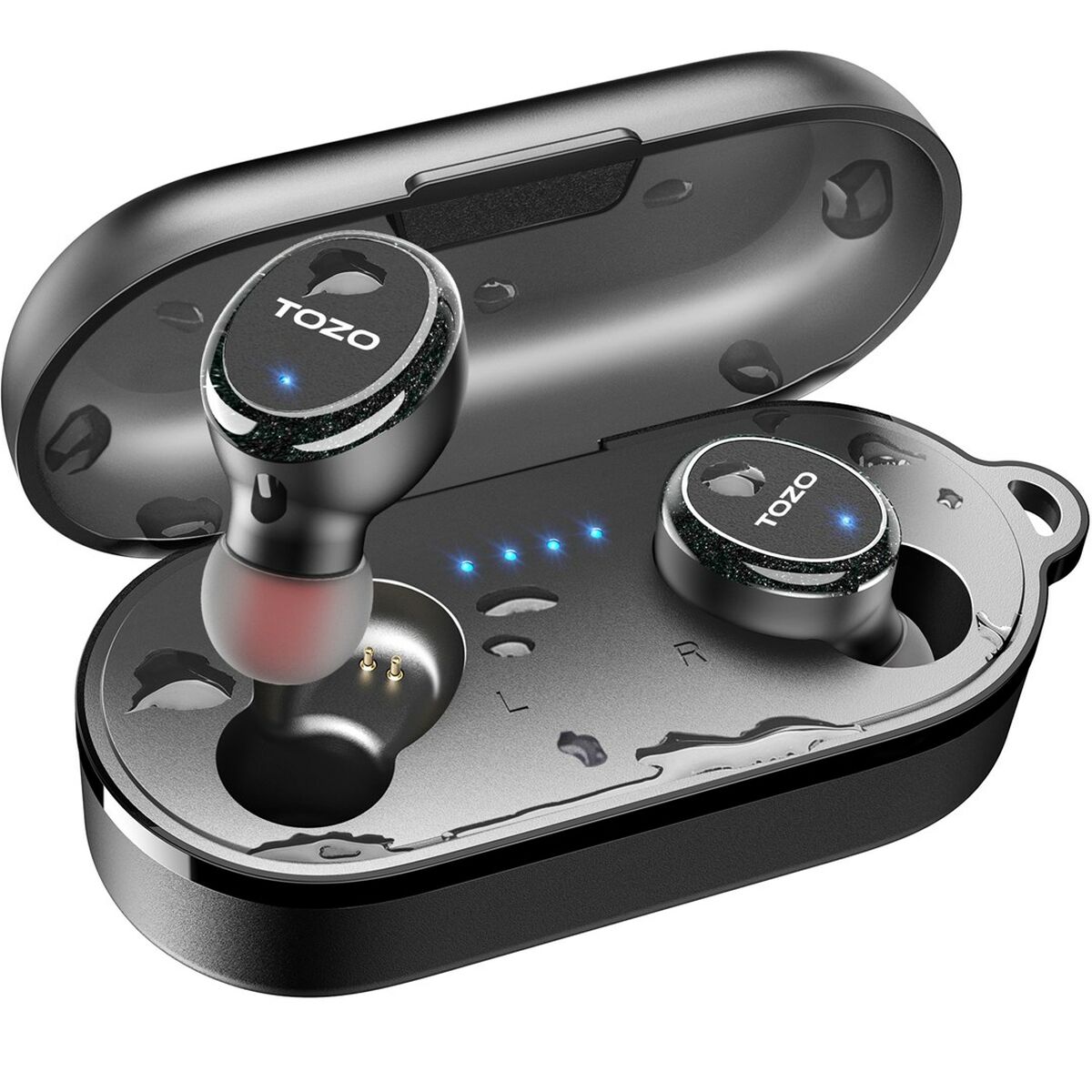 Auricolari Wireless con Custodia di Ricarica TOZO T10S Nero