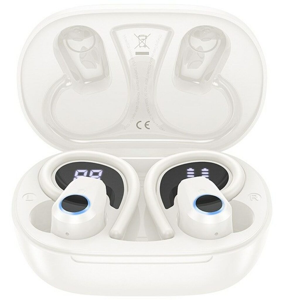 Auricolari Wireless con Custodia di Ricarica Hoco EQ8 Pure Joy Bianco