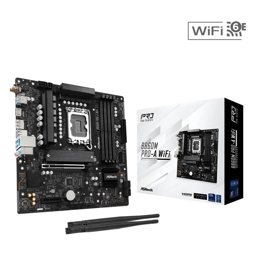 Scheda Madre ASRock B860M Pro-A WiFi Intel B860 LGA 1851