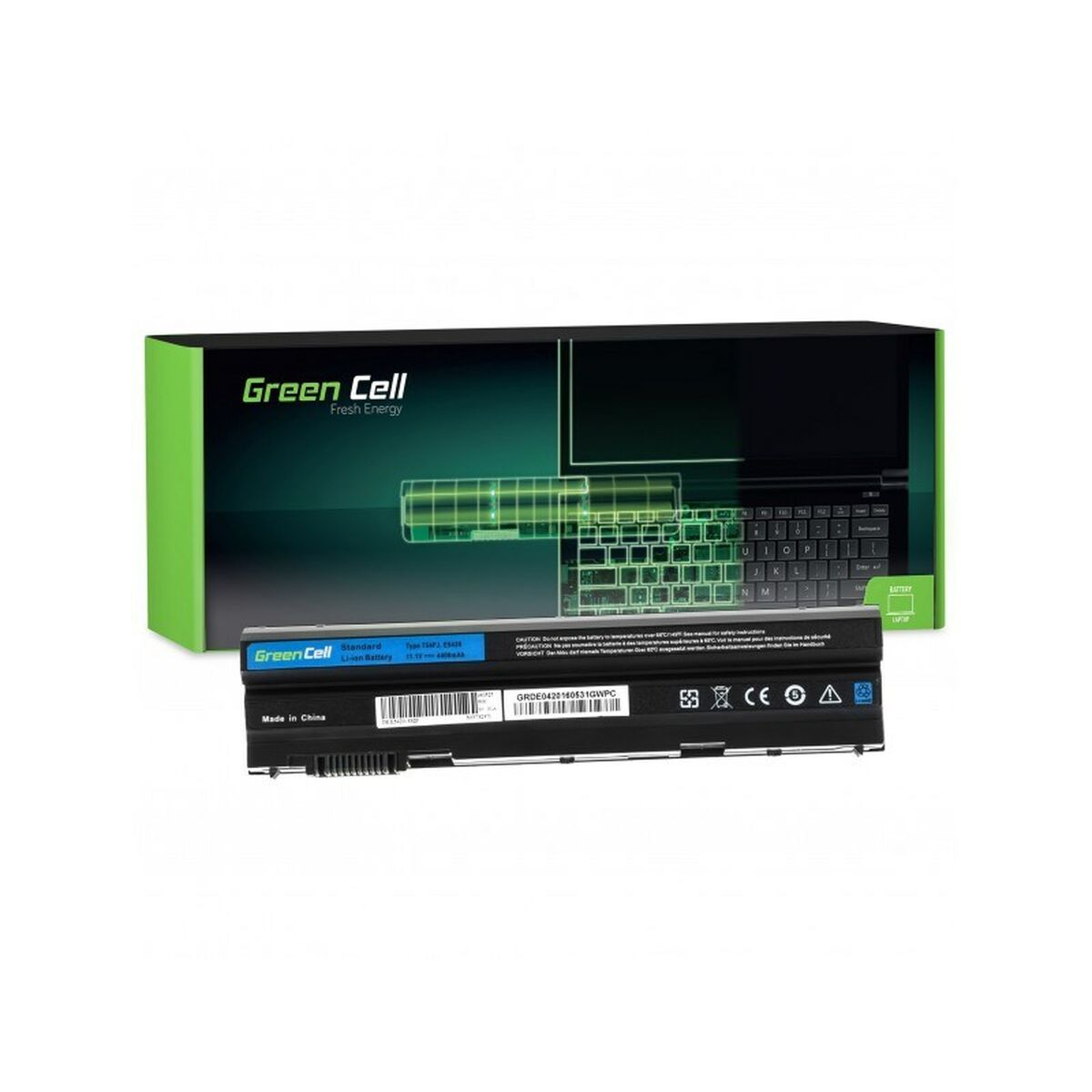Batteria per Laptop Green Cell DE04 Nero 4400 mAh