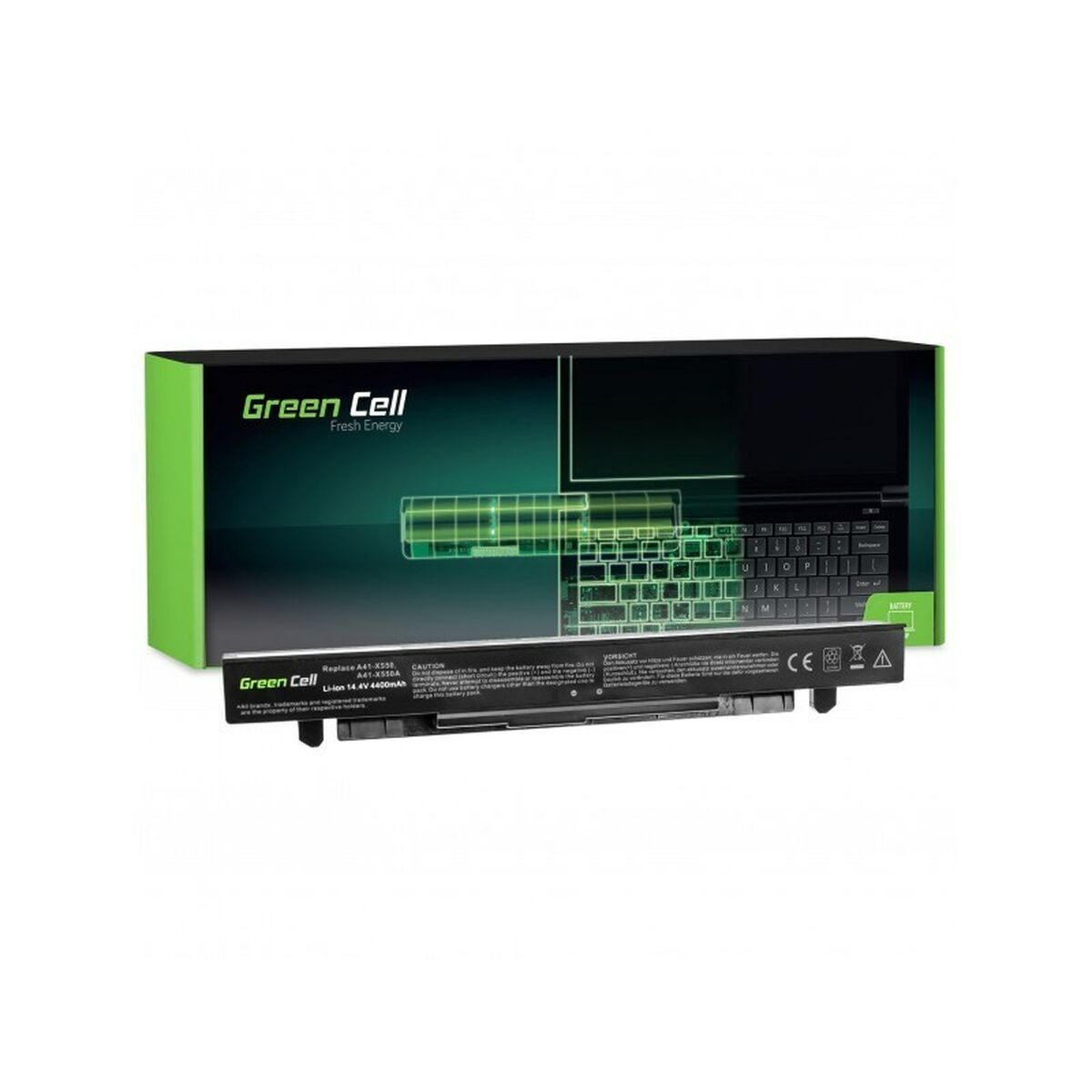 Batteria per Laptop Green Cell AS68 Nero 4400 mAh
