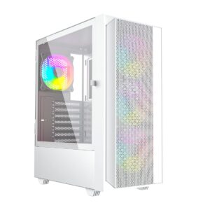 Case computer desktop ATX GEMBIRD Fornax 4000W ARGB Bianco Multicolore