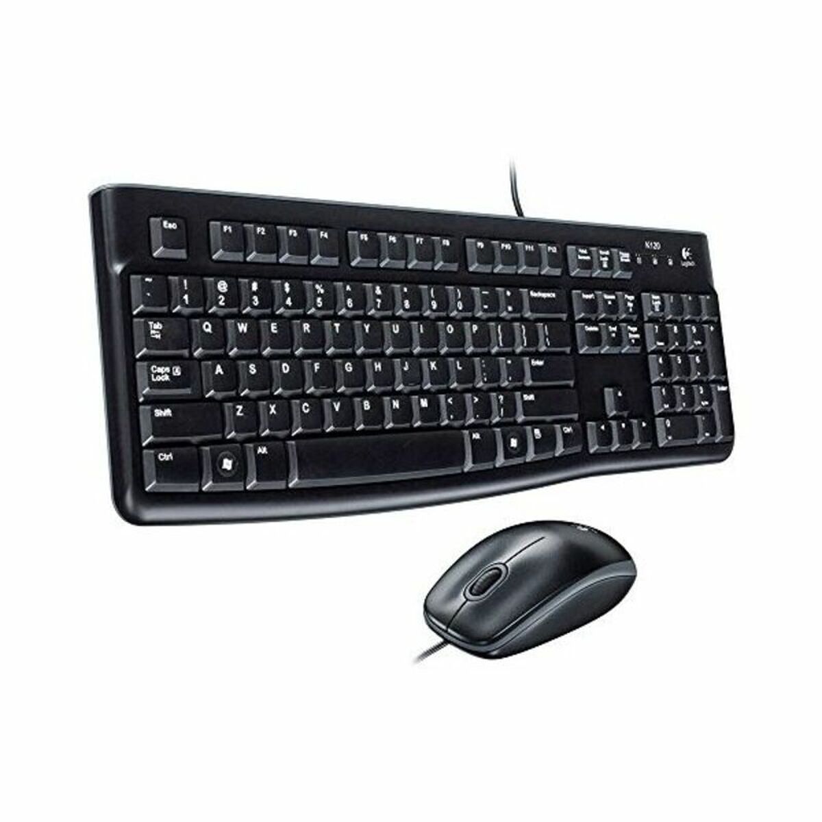 Tastiera e Mouse Ottico Logitech Desktop MK120 Nero QWERTY Qwerty UK