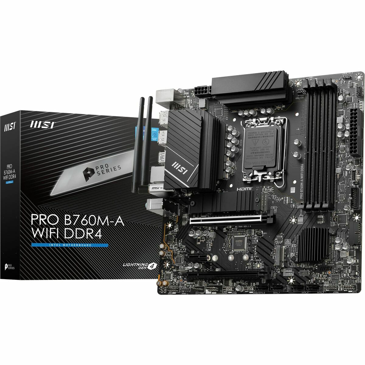 Scheda Madre MSI PRO B760M-A WIFI DDR4 Intel B760 LGA 1700