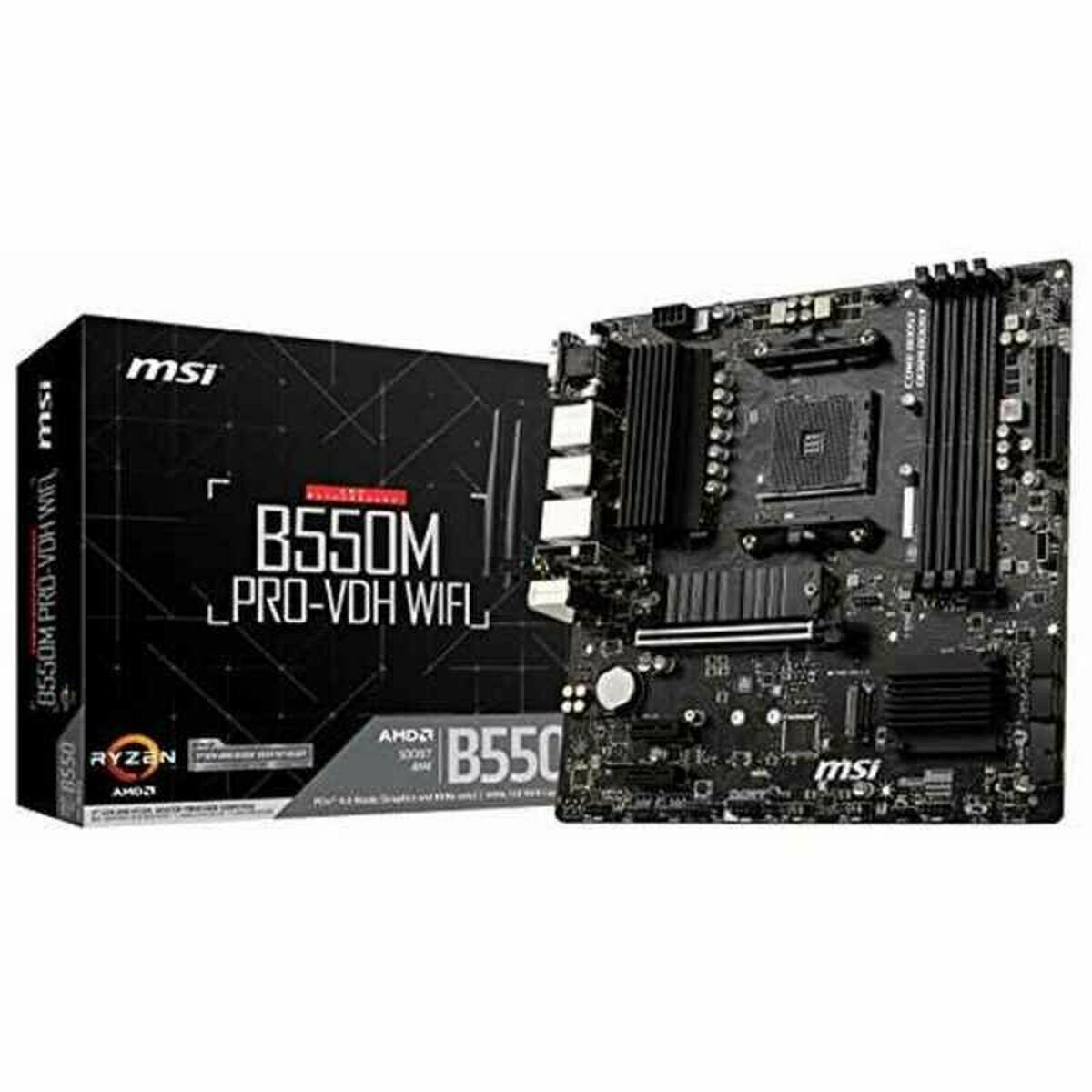 Scheda Madre MSI B550M PRO-VDH WIFI mATX AM4 AMD B550 AMD AM4