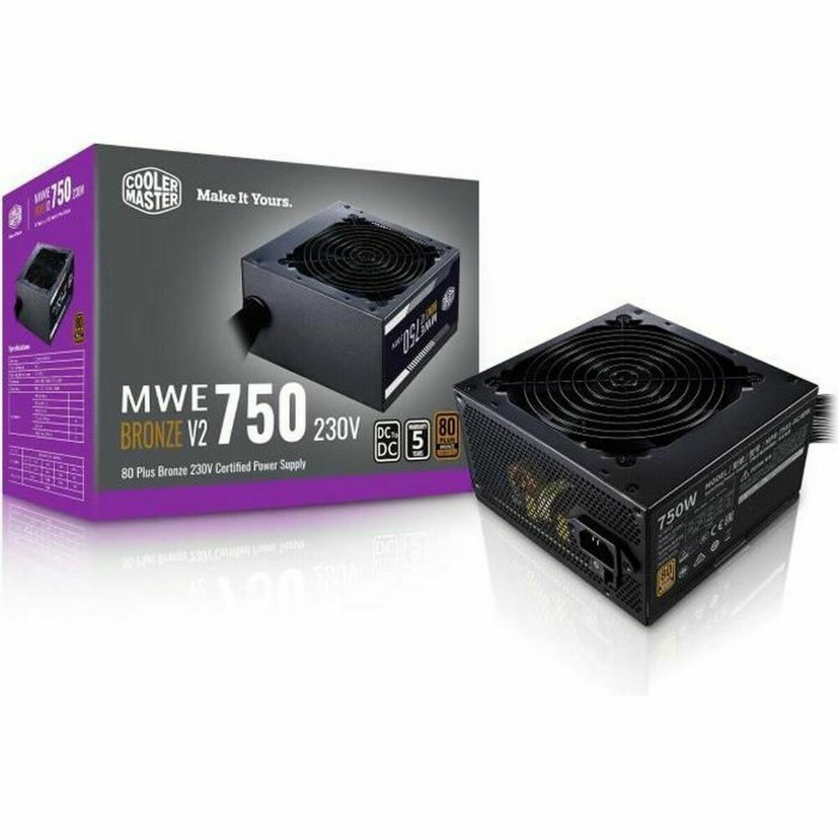 Fonte di Alimentazione Cooler Master MPE-7501-ACABW-BEU ATX 750 W 80 Plus Bronze
