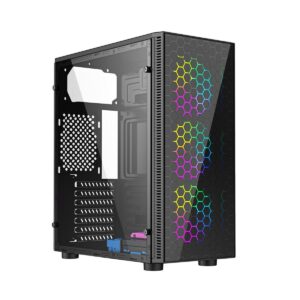 Case computer desktop ATX GEMBIRD CCC-FC-500 Nero Multicolore