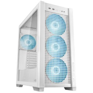 Case computer desktop ATX Asus TUF GAMING GT302 TG ARGB Bianco Multicolore
