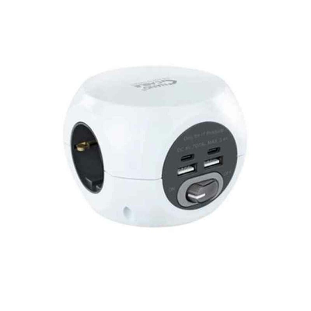 Multipresa con 3 Prese con Interruttore NANOCABLE 10.37.0001 1,4 m Bianco