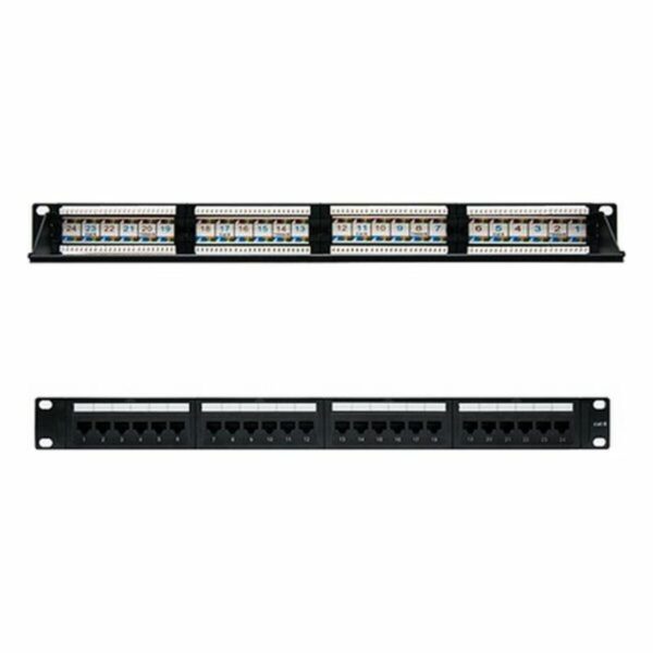 Patch Panel 24 Porte UTP Categoria 6 NANOCABLE 10.21.3124 19" RJ45 Nero