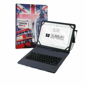 Custodia per Tablet e Tastiera Subblim SUB-KT1-USB050 Stampa Qwerty in Spagnolo