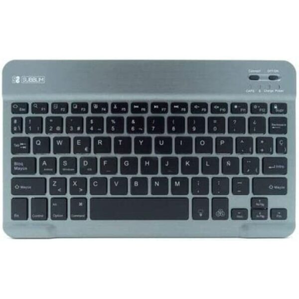 Tastiera Bluetooth con Supporto per Tablet Subblim SUB-KBT-SMBL31 Grigio Qwerty in Spagnolo QWERTY