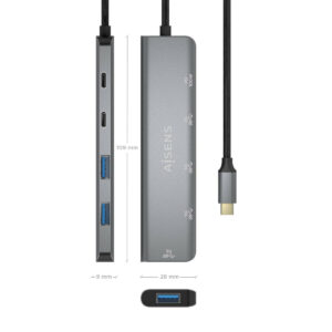 Hub USB Aisens A109-0857 Grigio (1 Unità)