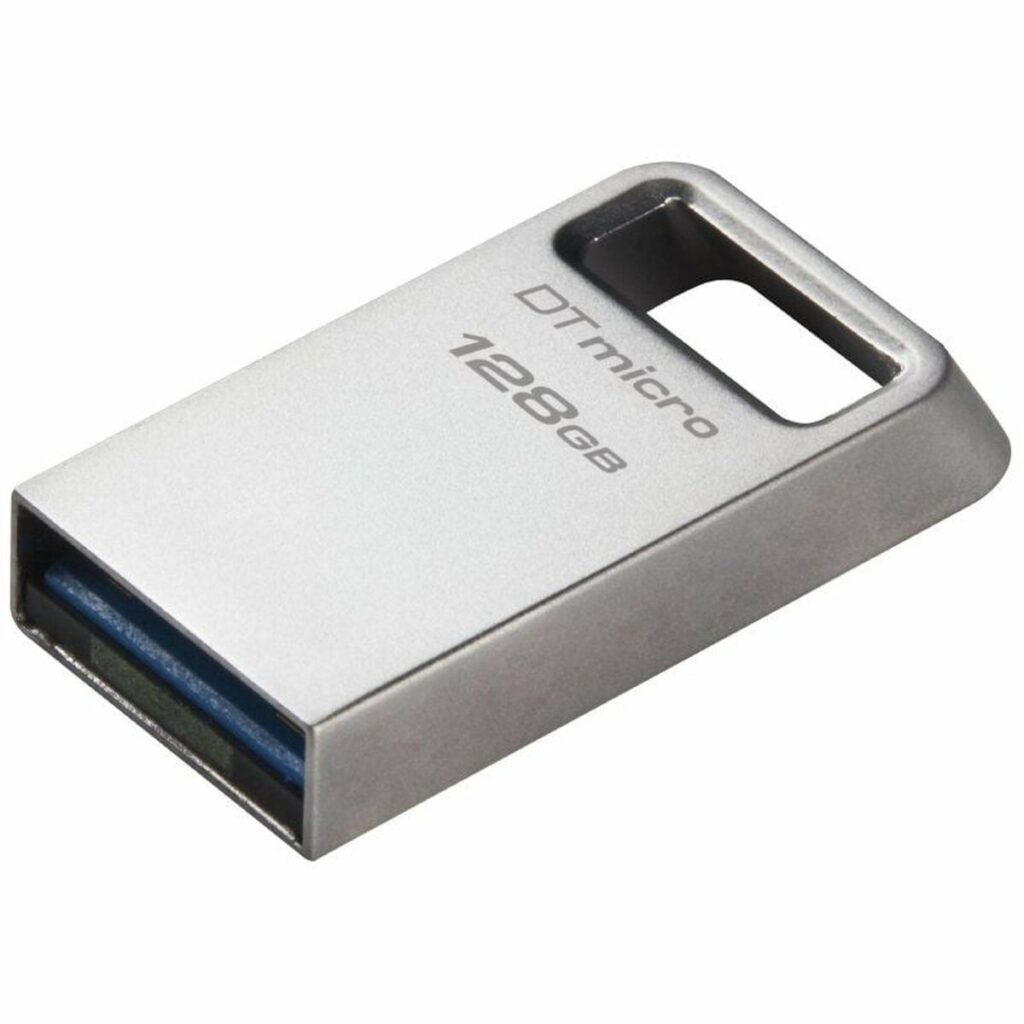 Memoria USB Kingston Micro 128 GB Nero Argentato