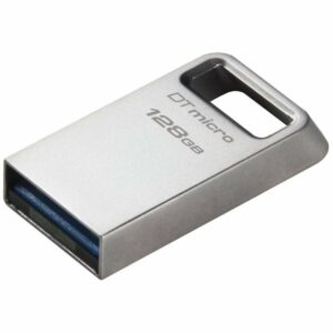 Memoria USB Kingston Micro 128 GB Nero Argentato