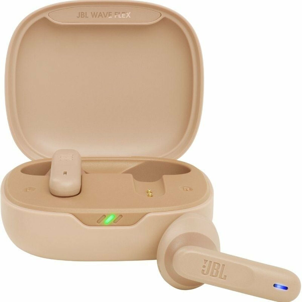Auricolari Wireless con Custodia di Ricarica JBL Wave Flex Beige