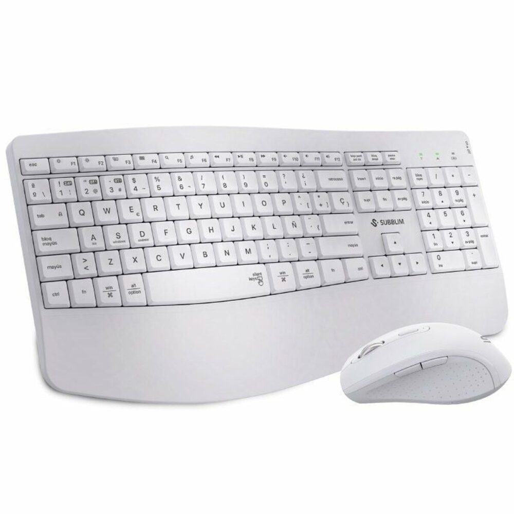 Tastiera e Mouse Subblim SUBKBC-DCOPW1 Bianco