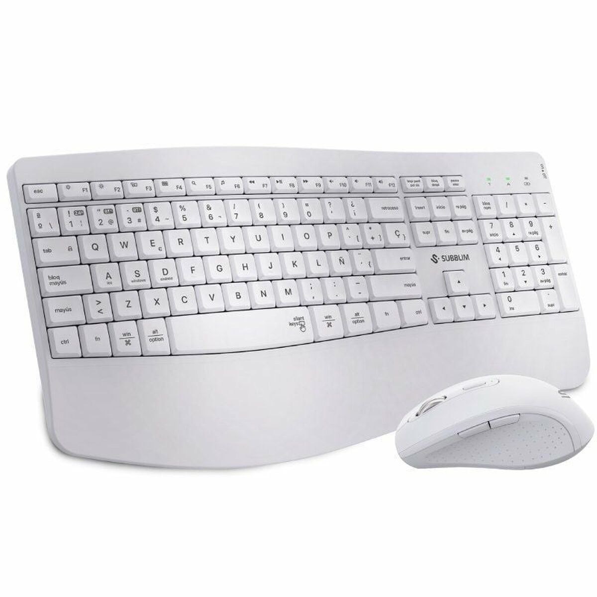 Tastiera e Mouse Subblim SUBKBC-DCOPW1 Bianco