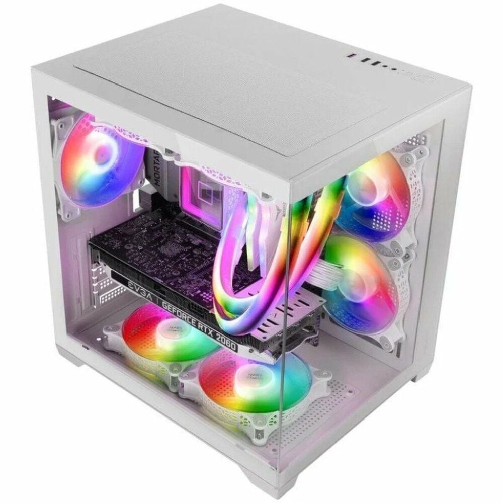Cassa Minitorre Micro ATX / ITX Mars Gaming MCVIEW2W Bianco